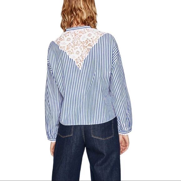 Zara Trafaluc Collection Stripes and Lace 100% Cotton - Picture 5 of 8